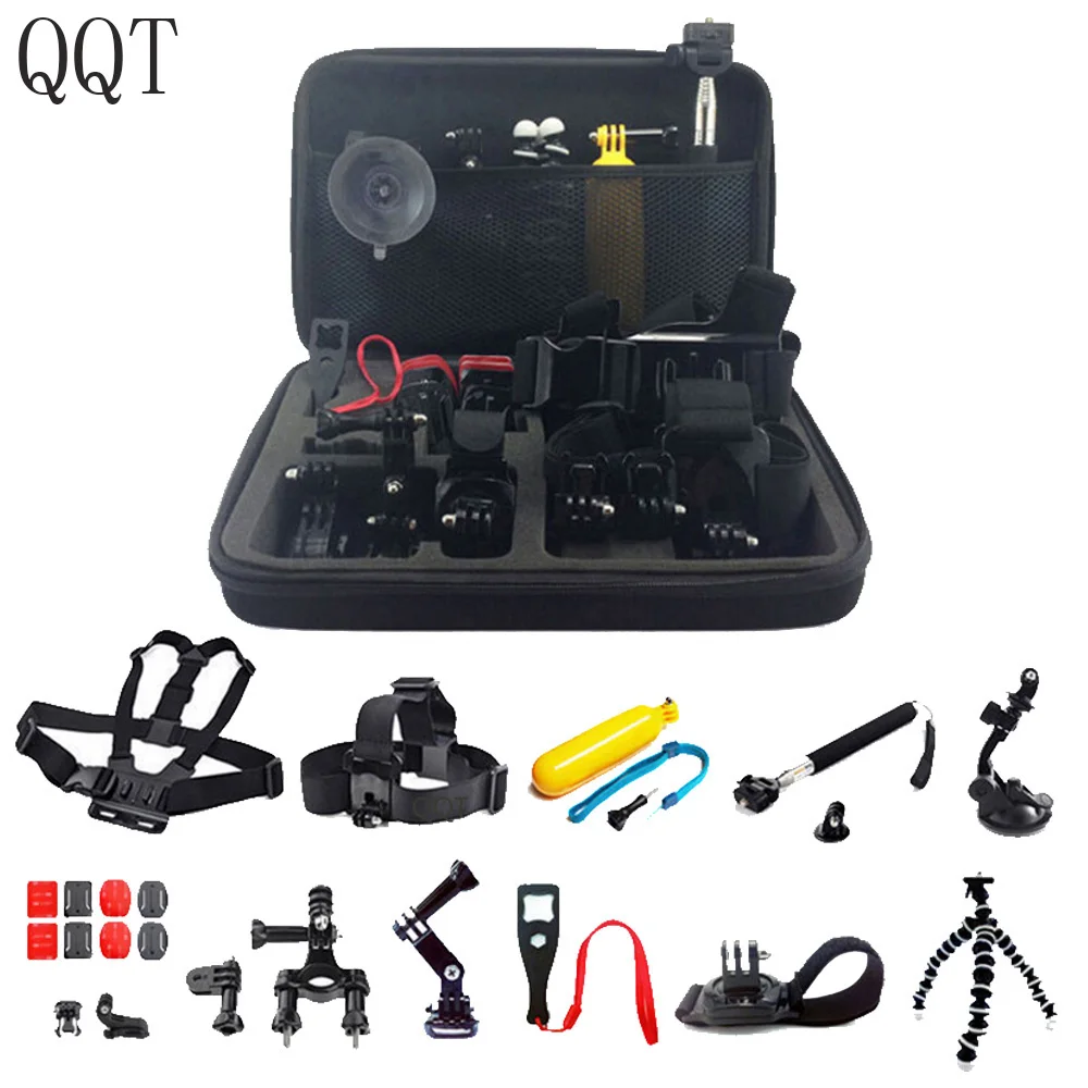 QQT для Gopro набор аксессуаров для go pro hero 7 6 5 hero 4 3 3+ 2 комплект для Xiaomi SJCAM SJ4000 SJ5000 аксессуары для камеры