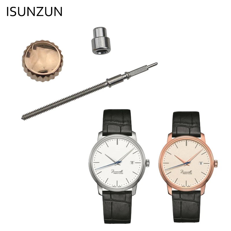 

ISUNZUN Waterproof Watch Crown Silver or Rose Gold Color Stainless Steel Dome Flat Head Watch Accessories Repair Tool MIDO M027