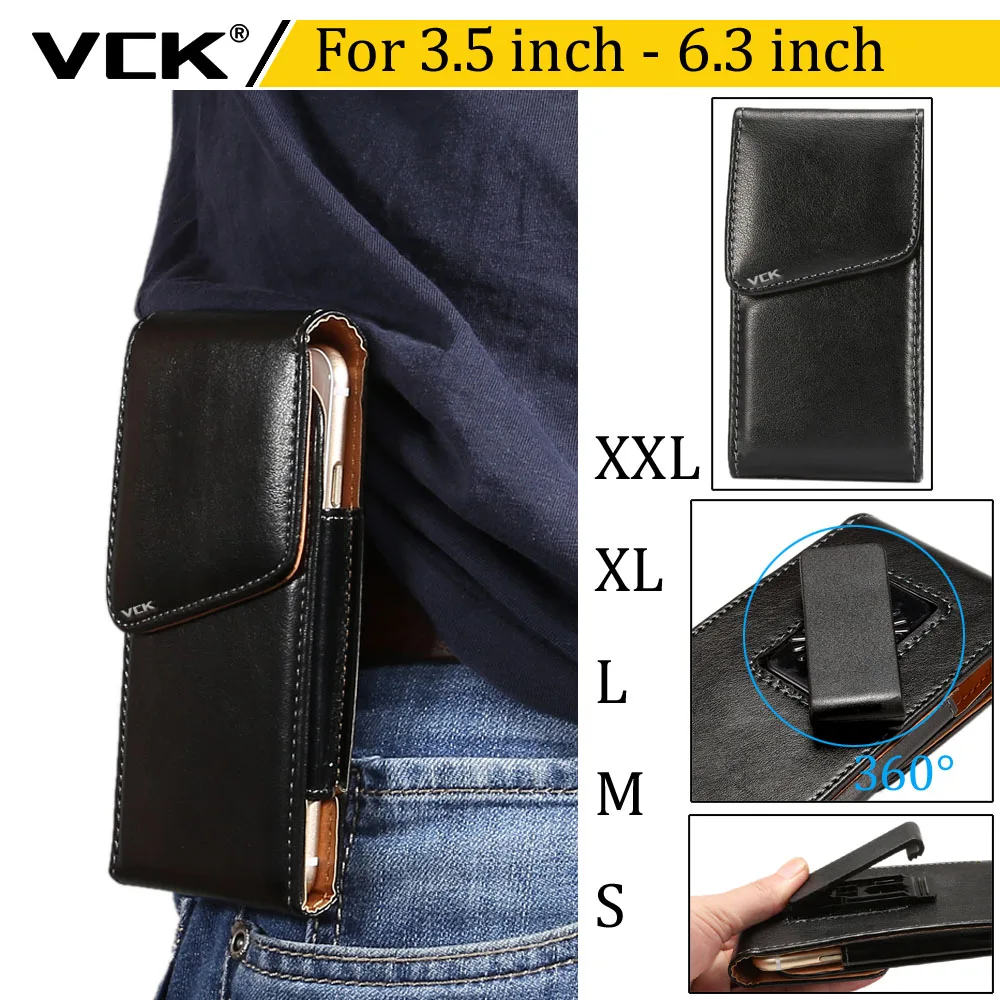 VCK UP универсальный зажим для ремня Litchi кожаный бумажник сумка для телефона чехол для iPhone xiaomi huawei sony LG висят талии спорт 360 XL L M S