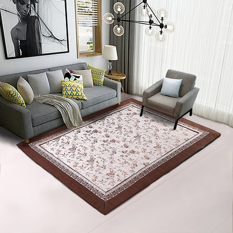 

High-density cotton mats simple Chinese carpet elegant blue and white blanket exported to Japan long-term look carpet