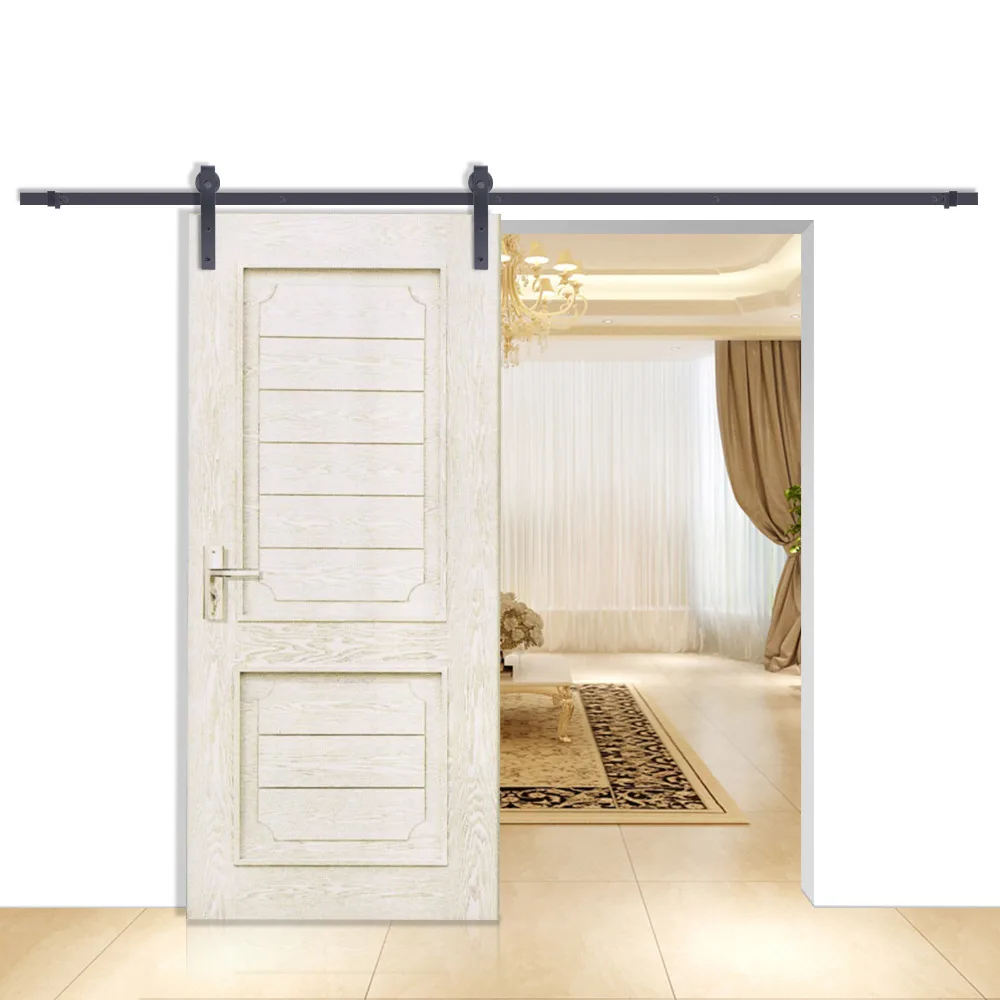 6.6FT Sliding Barn Door Hardware European Style Room Heavy Duty GOOD PRESTIGE