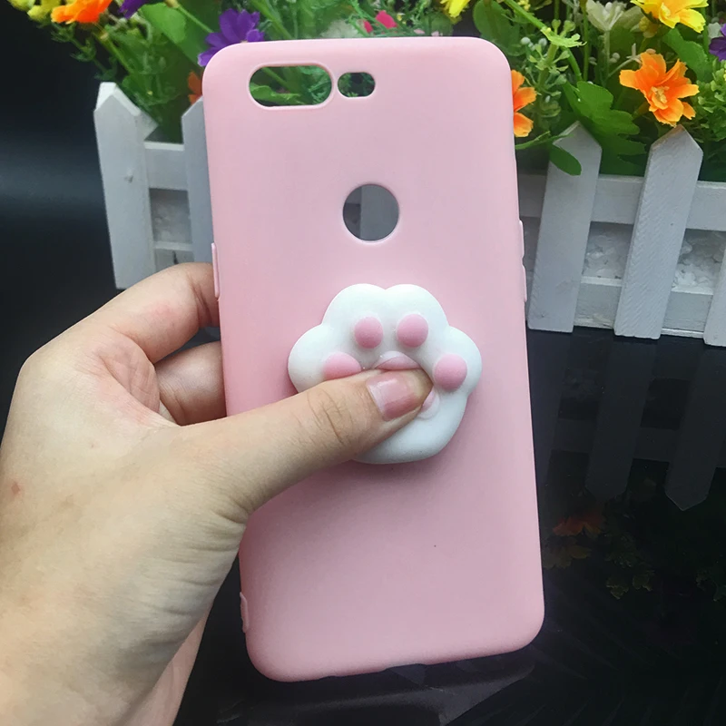 Cute 3d Squishy Cat Silicon TPU Soft Case For oneplus 6 Candy Color Back Cover one plus 5T one plus 5 T 1+5 1+5T 1+6 phone cases (11)