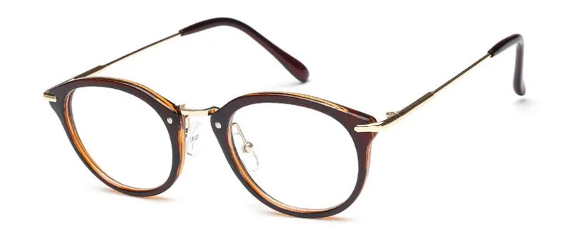Женские очки shauna, оправа для очков, мужская оправа для очков, винтажные круглые прозрачные линзы, очки - Цвет оправы: Tea