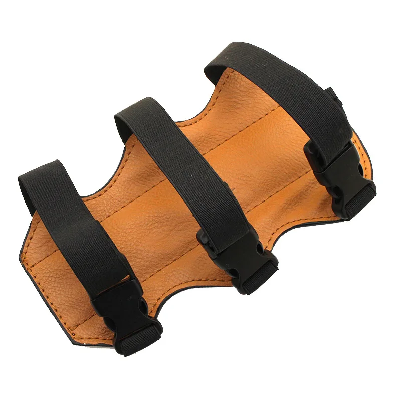 

Archery Arrow Leather 3 Strap Target Archery Arm Guard Protection Safe Strap Armband for Hunting/Shooting