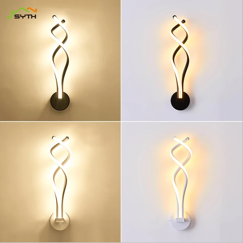 

High quality wrought iron body Simple modern staircase aisle LED wall lamp bedroom bedside lamp wall lamp wall light bedroom lam