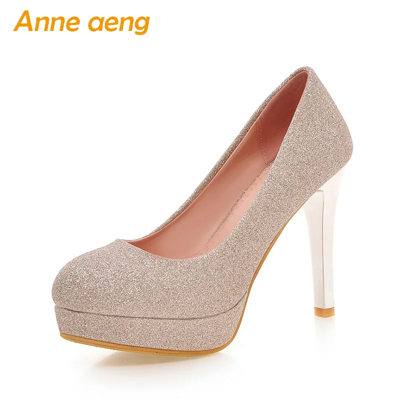 round toe silver shoes