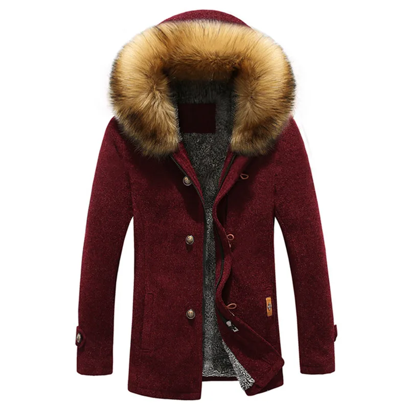 2016 winter new Men s fashion leisure cotton padded clothes thick Parkas jacket man hooded Trench