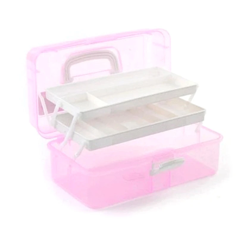 New Arrival 3 Layer Plastic Nail Box Case for Manicure