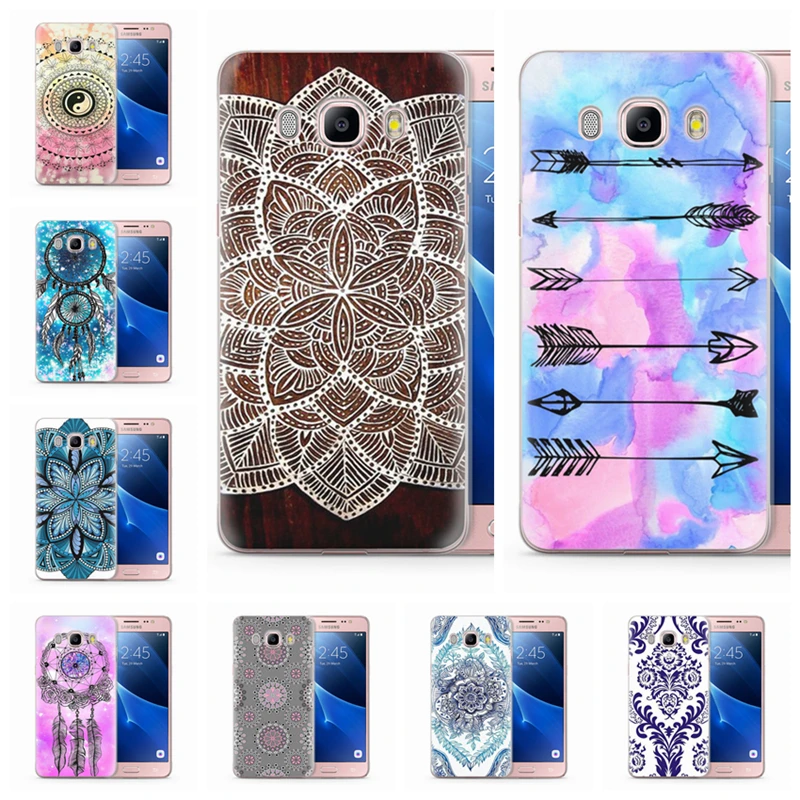 Роскошный чехол из ТПУ для Funda Samsung Galaxy J5 2016 J510 J510F TPU силиконовые серьги Henna Mandala