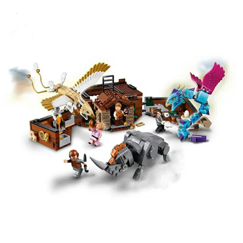 

New Newt`s Case of Magical Creatrues fit legoings Harry Potter Fantastic Beasts 75952 Building Blocks bricks Kids diy Toys Gifts