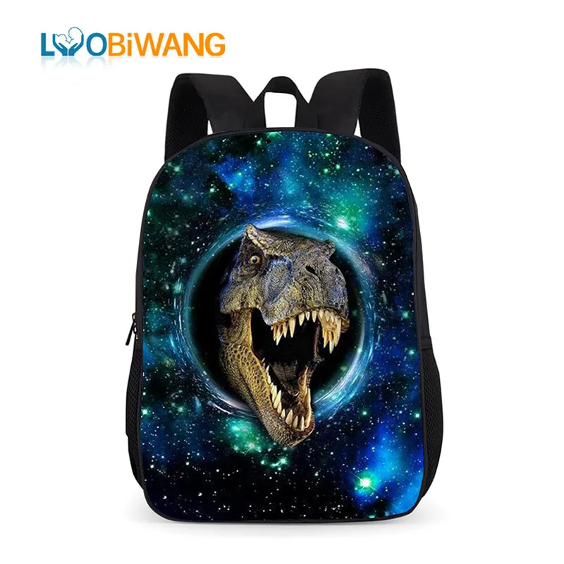 

LUOBIWANG start dinosaur printed schoolbag for teenager 3D Cartoon dinosaur Backpack for boys and girls Mochila Infantil