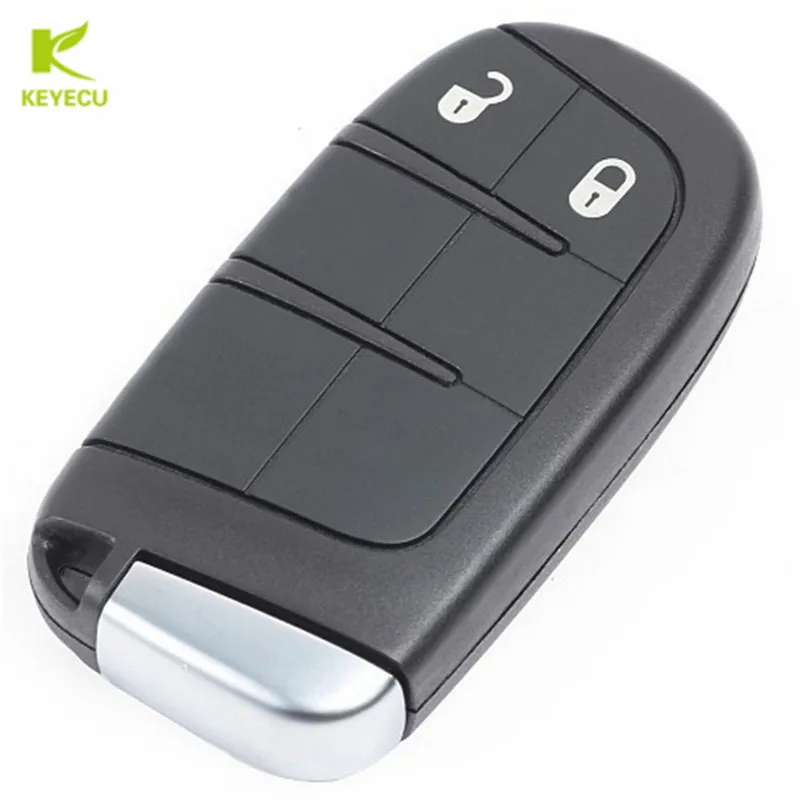 KEYECU 2 кнопки умный дистанционный ключ 433 МГц ID46 чип для Dodge Jeep Fiat Chrysler GEN4 TOMBSTONE FCC: M3N