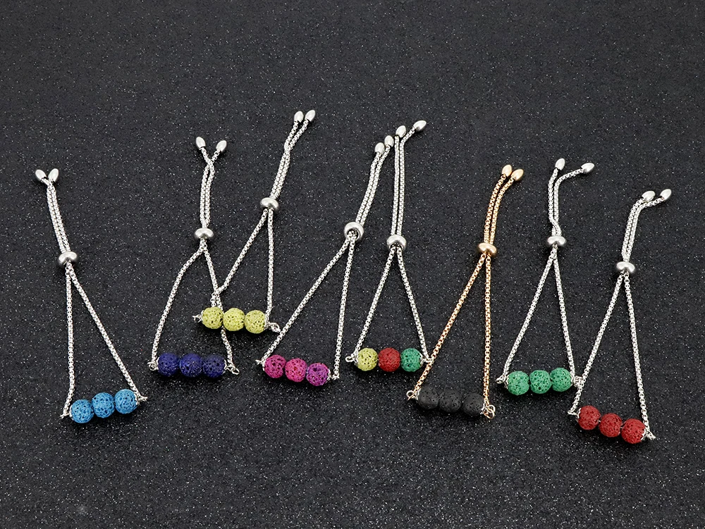 ZP-BL024 adjustable lava beads bracelet (7)