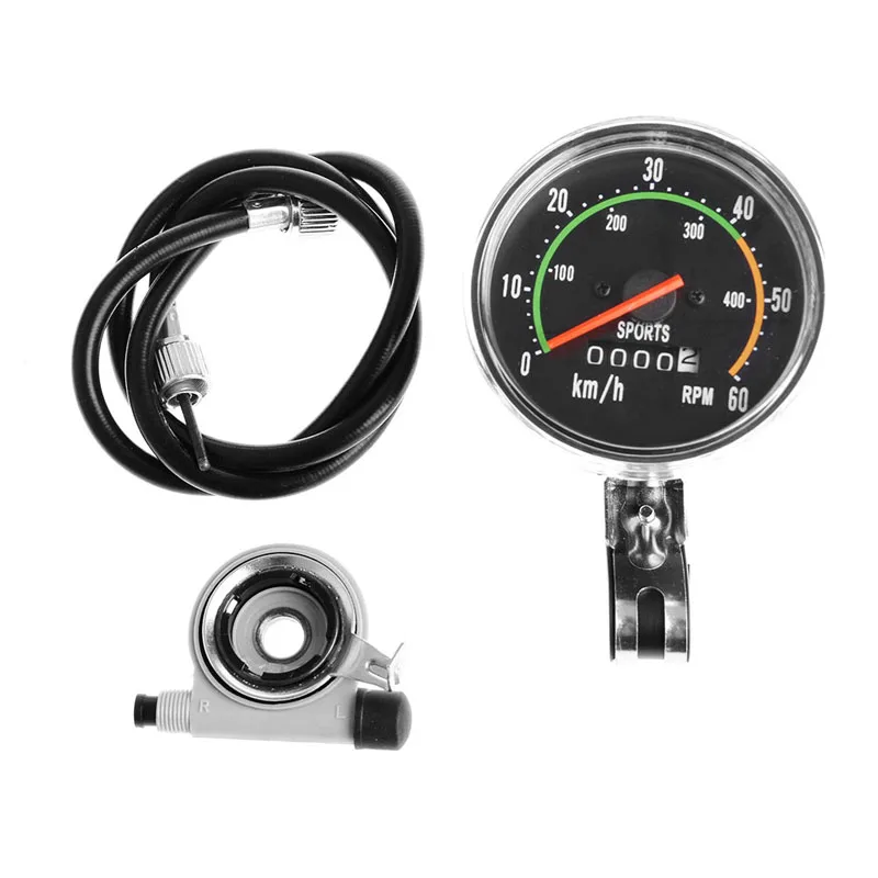 

New Bicycle Bike Speedometer Analog Mechanical Odometer With Hardware Waterproof