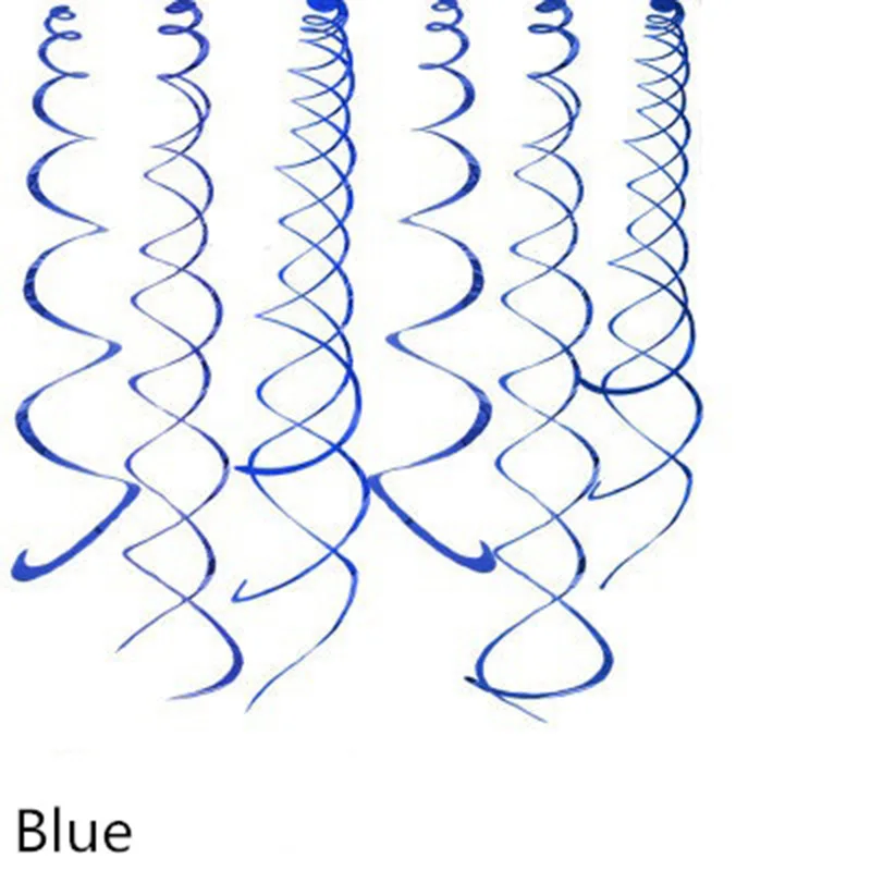 6 шт. с днем рождения DIY декоративные металлические потолочные Висячие вихри для детского душа Свадебные Хэллоуин День рождения украшения