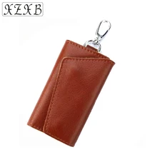 Мужские брелоки из натуральной кожи, кошелек с застежкой, брелок, дверной Футляр для ключей, ключница, ручная сумка