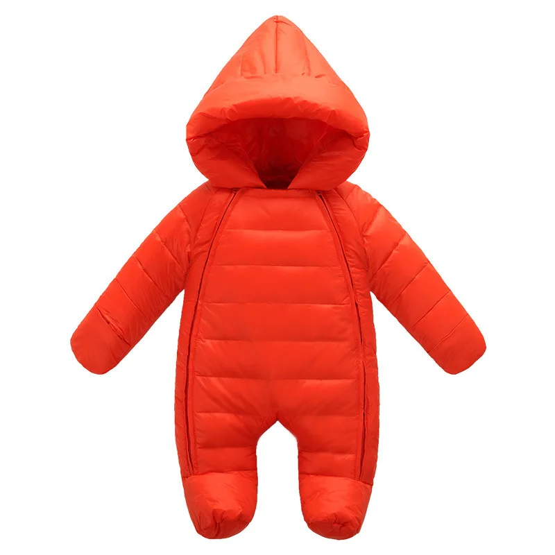 

2019 Baby Outwear Newborn Baby Boy Girl Thick Warm Duck Down Winter Snowwear Baby Cute Hooded Newborn Baby Clothes Suit