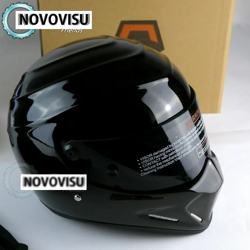 Novovisu 3in1 посылка для шлем Стига Casco De/сумка+ наклейка "Simpson"/яркий черный шлем с черный с козырьком