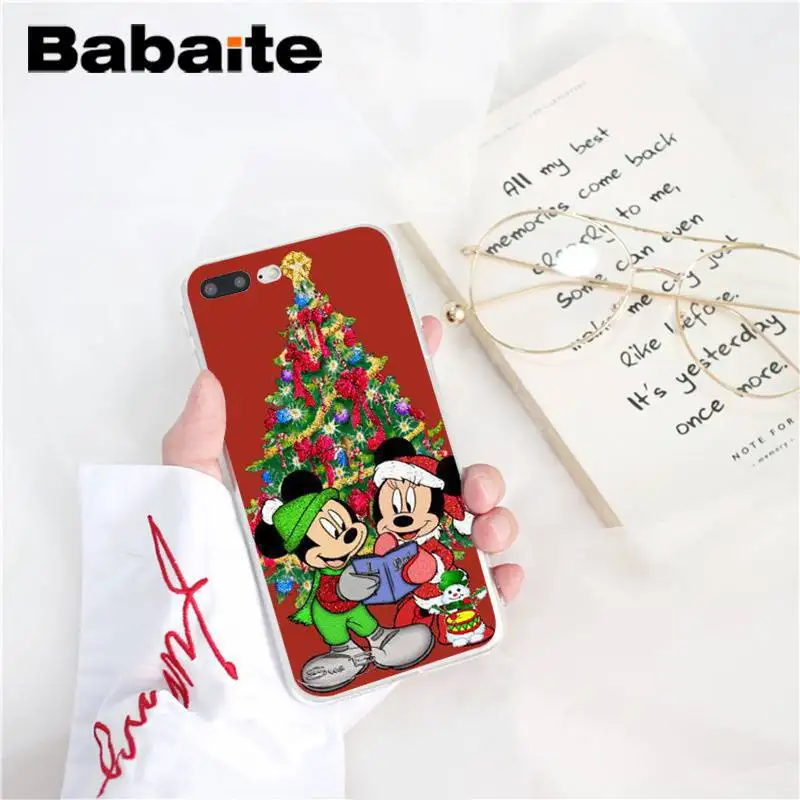 Babaite Рождество Микки Минни DIY Роскошный чехол для iPhone 8 7 6 6S Plus X XS MAX 5 5S SE XR 10 11 11pro 11promax чехол Капа