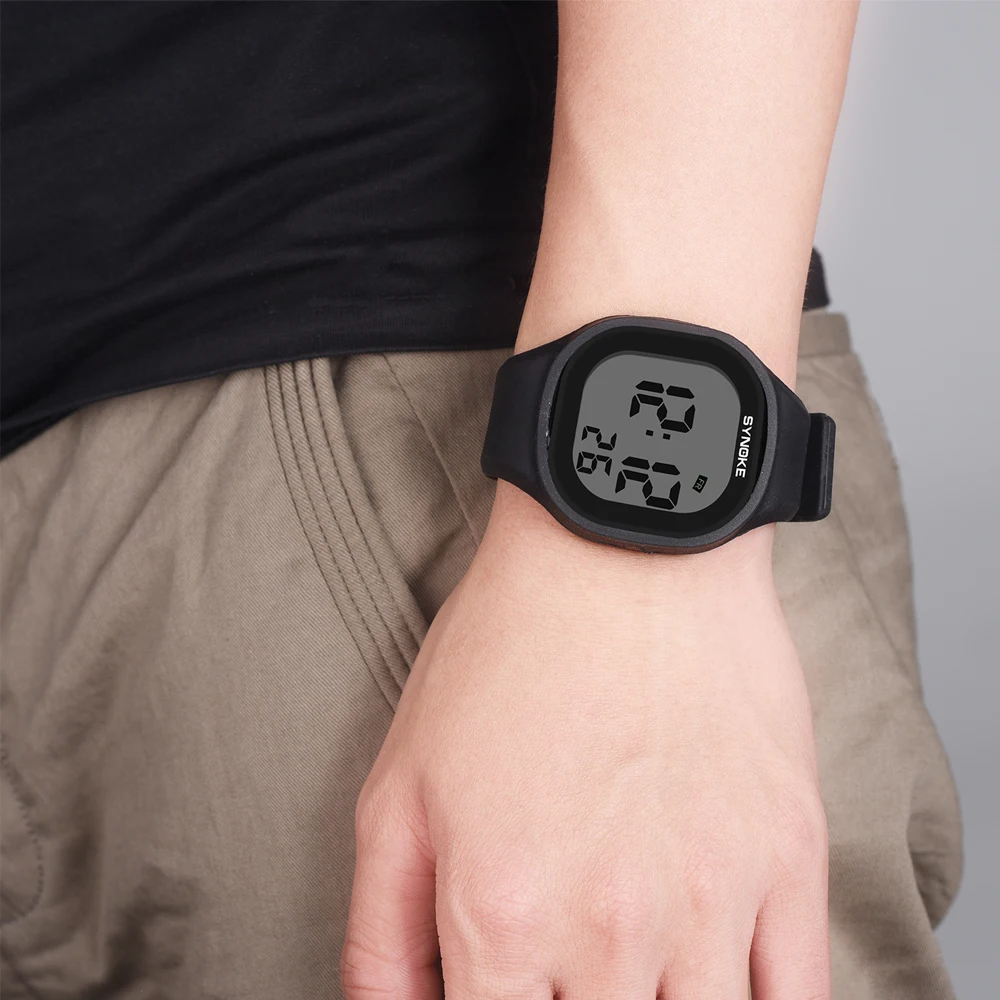 Детские часы модные унисекс спортивный светодиодный цифровой наручные часы Часы Будильник Силиконовые Желе студенческие Детские часы Дата Повседневная любовь
