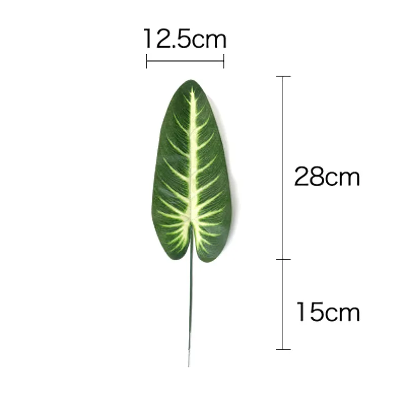 1pc Artificial Plants Banana Leaf Palm Tropical Plant Green Leaves Home DIY Decoration Wedding Party Office Store Decorations