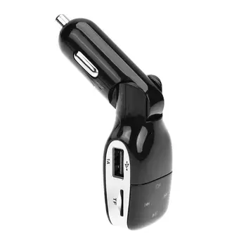 

VODOOL Dual USB Car Charger 2.1A Bluetooth Handsfree FM Transmitter U Disk/TF Wireless Music MP3 Player for iPhone Samsung MGO3