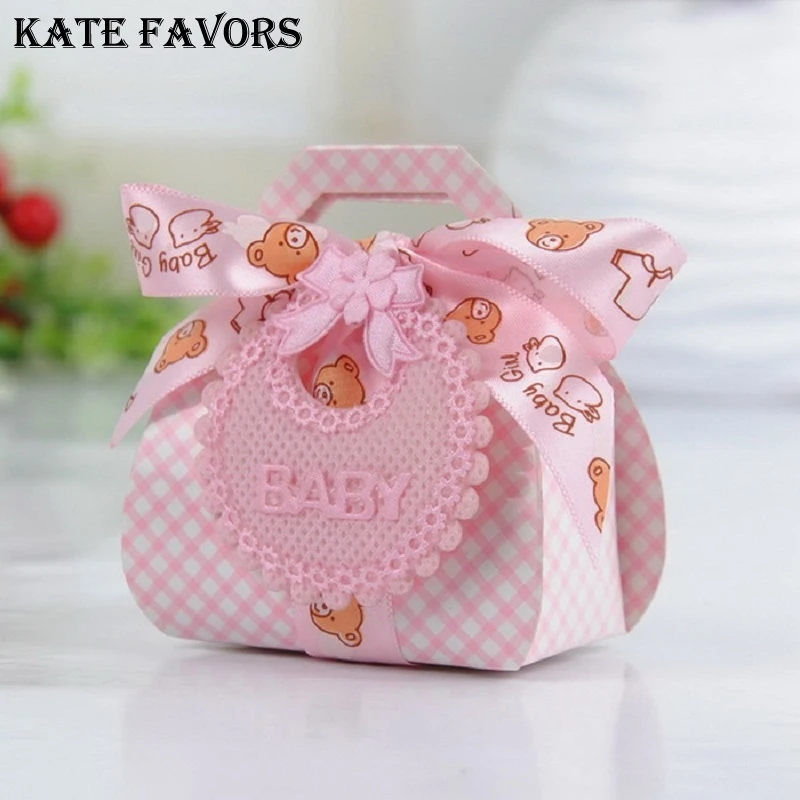 الدب شكل DIY ورقة الزفاف هدية التعميد الطفل دش حزب صالح صناديق الحلوى مربع مع مريلة الكلمات و Ribbons12pcs الدب شكل DIY ورقة الزفاف هدية التعميد الطفل دش حزب صالح صناديق الحلوى مربع مع مريلة الكلمات و Ribbons12pcs