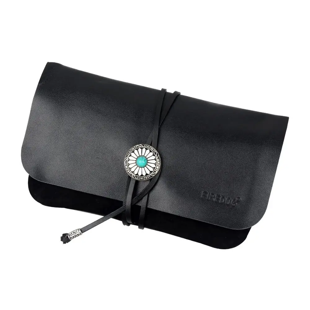 

FIREDOG Smoking Tobacco Pouch Genuine Leather Tobacco Bag Case Rolling Pipe Carrying Storage for Weed Herb
