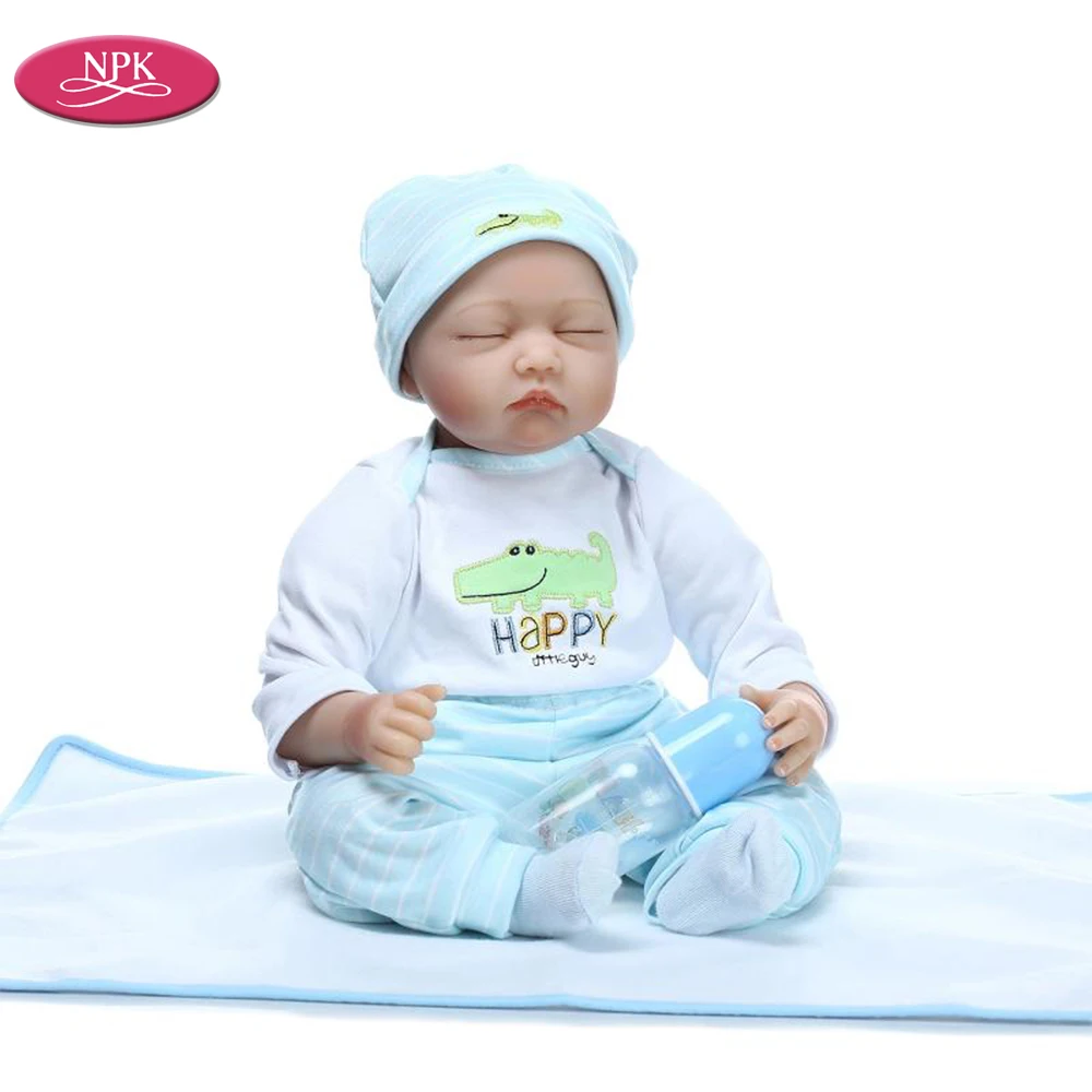 

NPK Silicone Reborn Princess Doll Toys 55CM Handmade Boys Lifelike Baby Dolls for Children 2019 Fashion Realistic Babies Bonecas