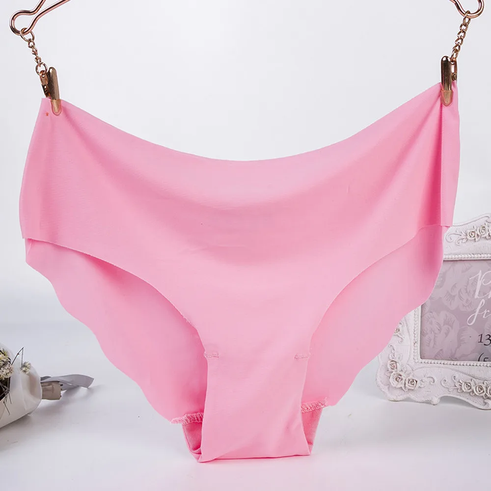 Solid Color Invisible Women Low Waist Seamless Panties Underwear Briefs For Lady Intimates calcinha #