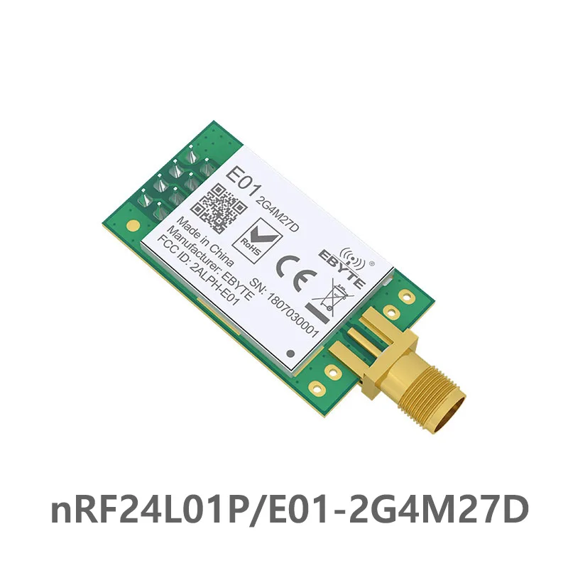 

nRF24L01P 2.4GHz 500mW 27dBm Long Distance ebyte E01-2G4M27D SPI Transceiver nRF24L01 PA LNA wireless Transmitter and Receiver