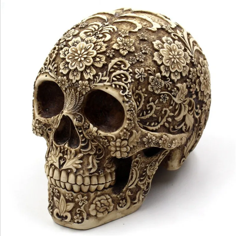 

MATE BIRDS Dark Style Skull Carving Craft Resin Home Furnishings Exquisite Crafts Gifts Souvenirs