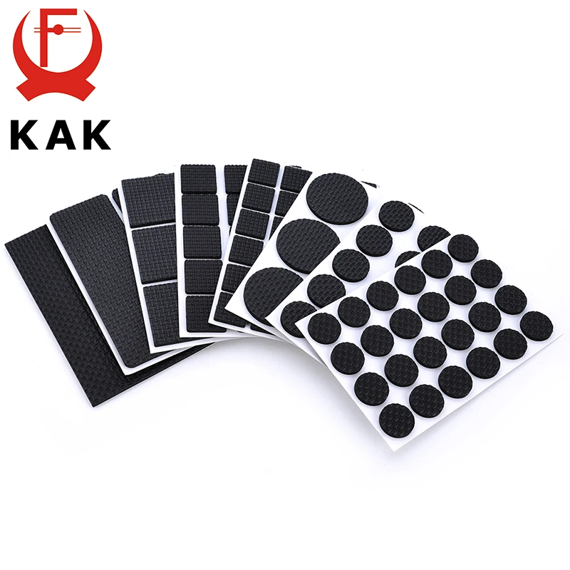 KAK 1-24PCS Self Adhesive Furniture Leg Feet Non Slip Rug Felt Pads Anti Slip Mat Soft Close Fittings For Chair Table