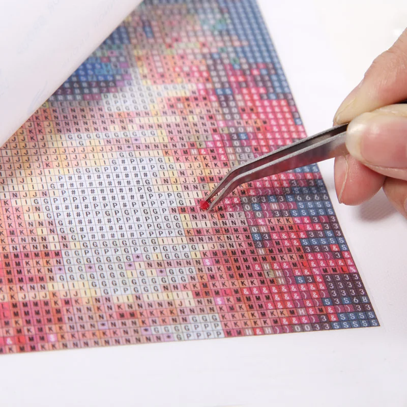  Blank Grid Diamond Embroidery Empty Canvas square Round drill Canvas With Glue Diy Diamond Painting - 4000181872954