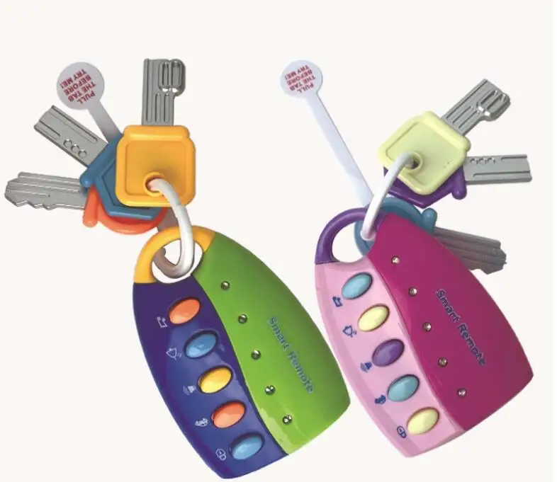Детская игрушка музыкальная ключа автомобиля Smart Remote автомобилей голоса освещения Комбинации музыкальные игрушки ребенка раннего развивающие игрушки