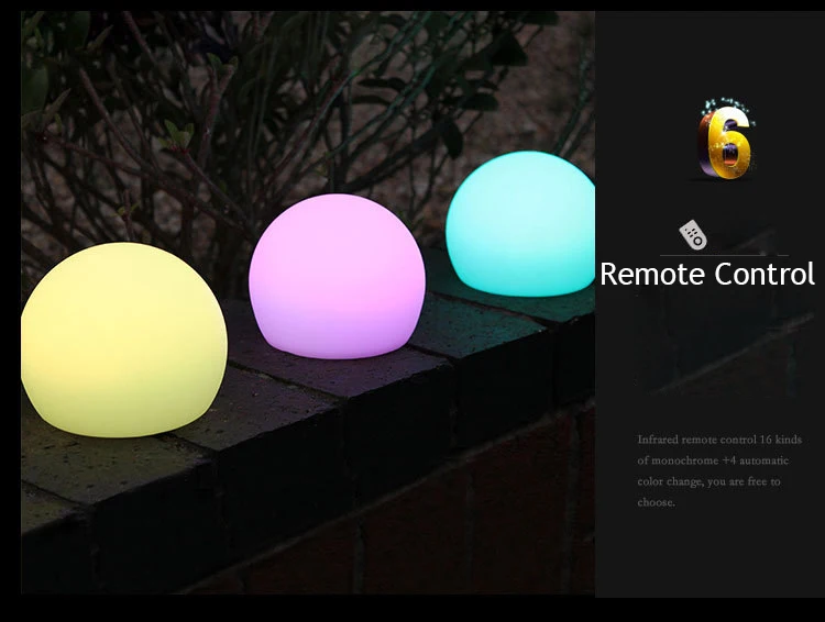Пульт дистанционного управления с перезарядкой светодиодный шар ночной Светильник для дома Домашний Настольный светильник садовый Газон Свет Свадебная вечеринка KTV бар украшение комнаты