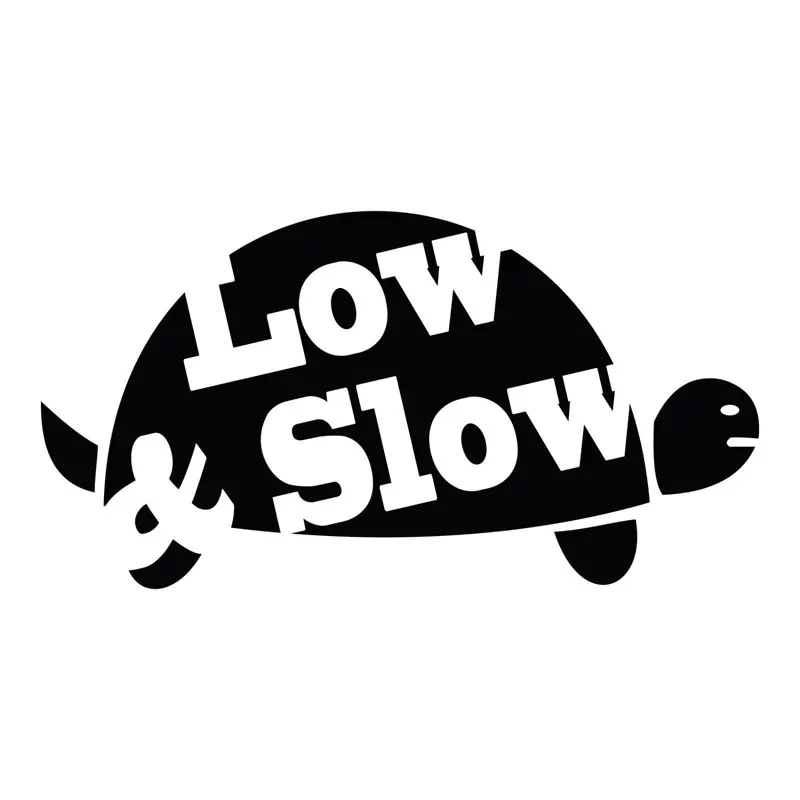 

15.2CM*8.1CM Low And Slow Funny JDM Vinyl Decal Sticker Car Stickers Reflective Vinyl Styling Black/Sliver C8-1344