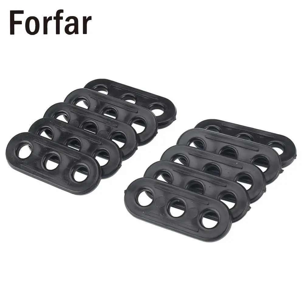 

new 10Pcs Camping Tent Guy Rope Line Tensioners 3Holes Bent Runners Awning Accessory