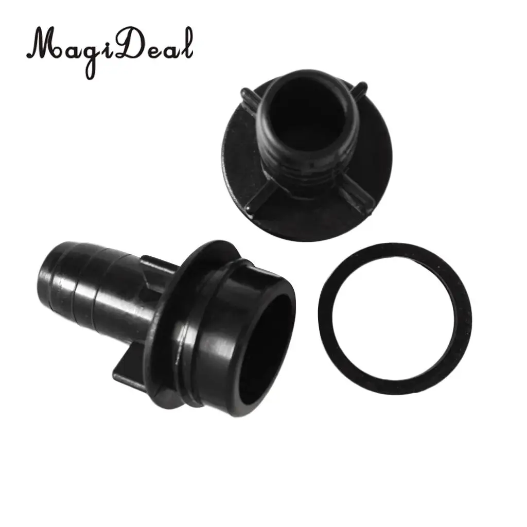 MagiDeal 2 Pieces Nylon Inflatable Boat Valve Adapter Canoe Foot Pump Hose Connector