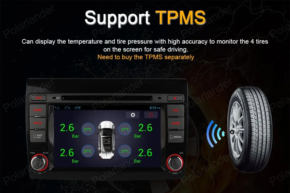 Flash Deal Quad Core 16G ROM Android4.4 Car DVD Support DTV BT 3G WiFi GPS DAB+ TPMS touch screen FM AM radio For Fiat Bravo 2007-2012 5