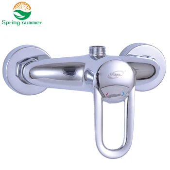 

SPRING SUMMER Copper materia Bathroom Wall Mounted Hot & Cold Shower Mixer Valve Single Handle Bath Shower Faucet Basin Bath