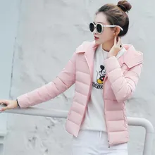 Осеннее Женское пальто с меховым воротником с капюшоном, зимняя куртка с хлопковой подкладкой, женская короткая верхняя одежда, Базовая куртка