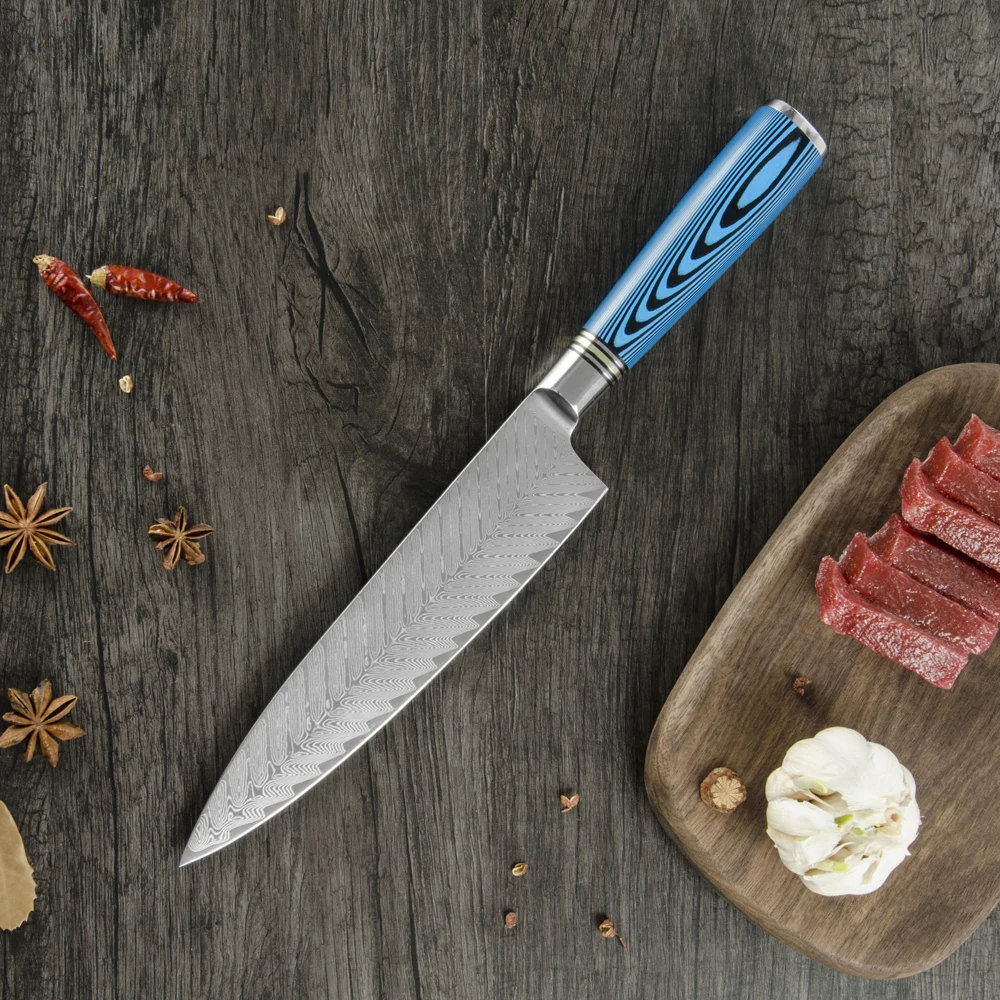  XYj Gyutou Professionl Chef Kitchen Knife Japanese 67 Layers VG10 Damascus Steel Kitchen Knife G10  - 32967993636