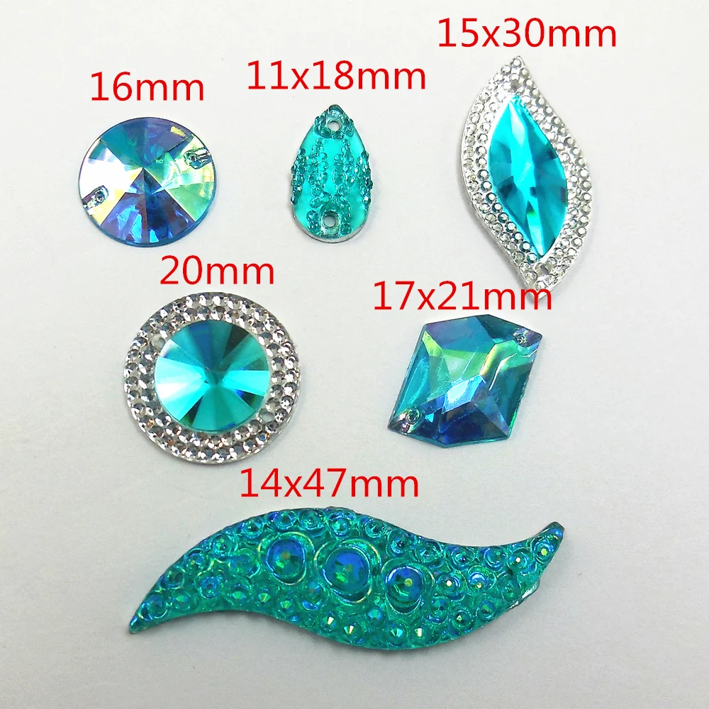 Bling 135 шт формы смешивания зеркало синего цветов для детей драгоценные камни
