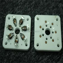2PCS 7Pin Tube Sockets Ceramic Base Applicable 813 FU-13 4B27 5-125B 8001 Tube Ceramic Electron tube Tube Sockets Free Shipping
