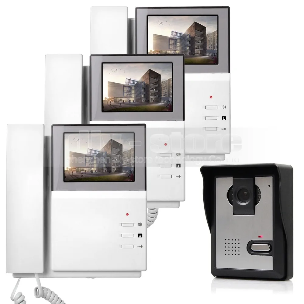 DIYSECUR 800x480 HD 4 3 дюймов видеодомофон дверной звонок 600TV Line наружный блок для