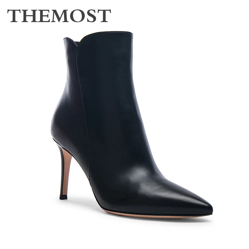 marrón Alto blanco Zapatos Y Forro marfil Del rojo Primavera Sólido Tacón Señoras Mujeres Cerdo Botas De Negro Botines Color Las Otoño Súper Piel Femeninos Señaló w1qq8F4SCn