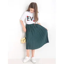 Teenage Clothes for Teen Girls Skirt Suit Patchwork Shirt + Skirt 2pcs Spring Summer Girls Costume Kids Clothing Set for 4-14 Teenage Clothes for Teen Girls Skirt Suit Patchwork Shirt + Skirt 2pcs Spring Summer Girls Costume Kids Clothing Set for 4-14