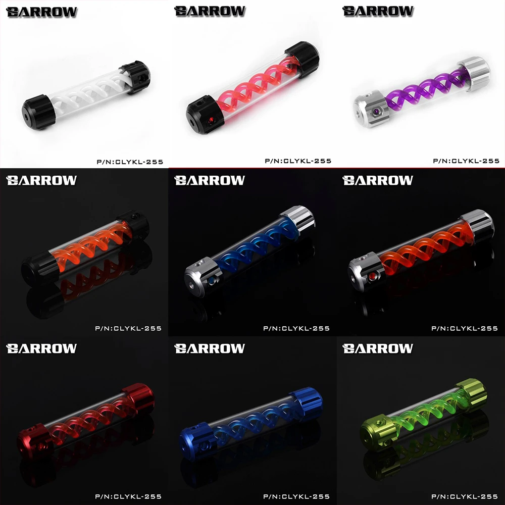 

Barrow CLYKL255 Aluminum Alloy Multi-colored Virus T Cylinder Water Reservoir , Water Cooling tank, come with UV/White lighting