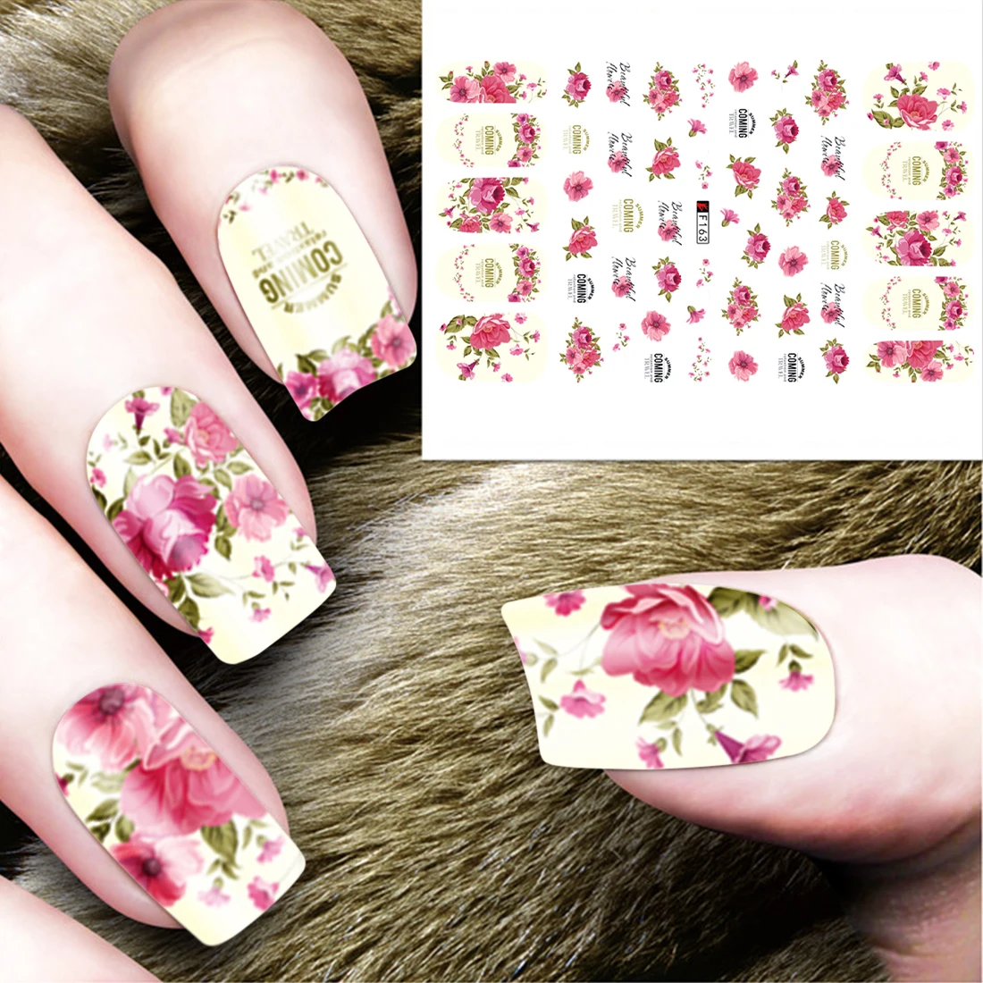 Aliexpress.com : Buy 3D Cute Nail Sticker Flower Series Finger Stickers